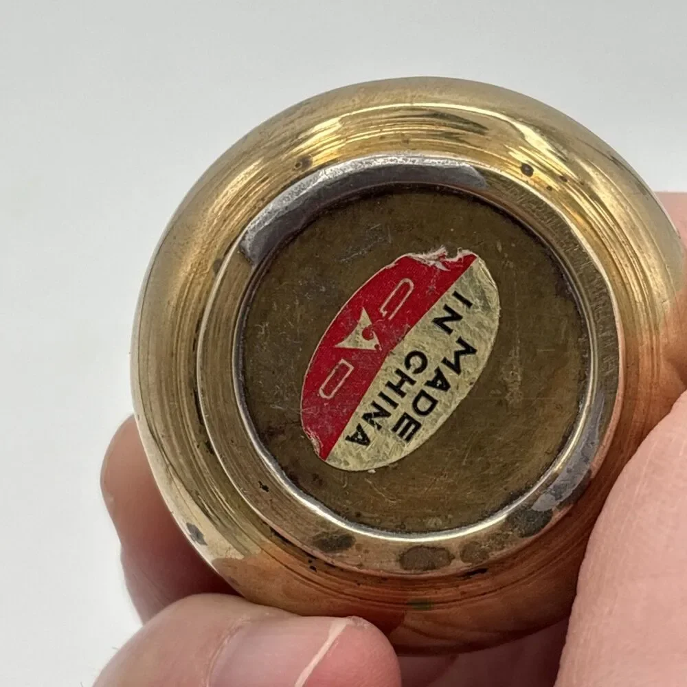 Vintage Miniature Brass Vase 3.2